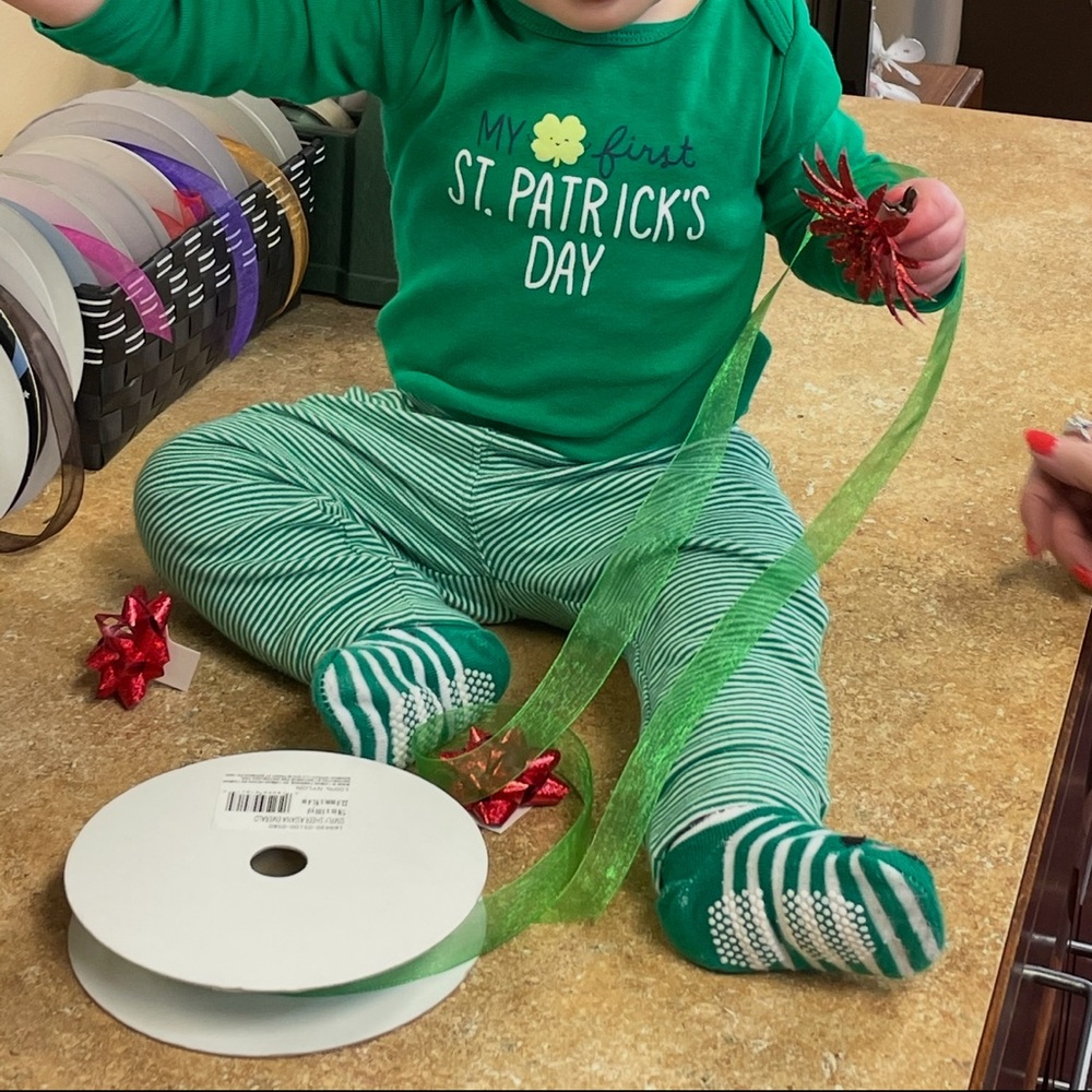 Green St. Patrick's Day Baby Set